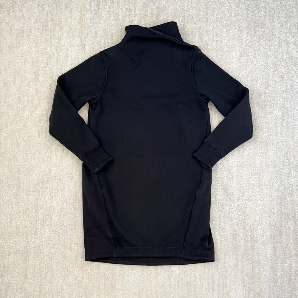 Athleta Cozy Karma Sweatshirt Mock Neck Black Dress M